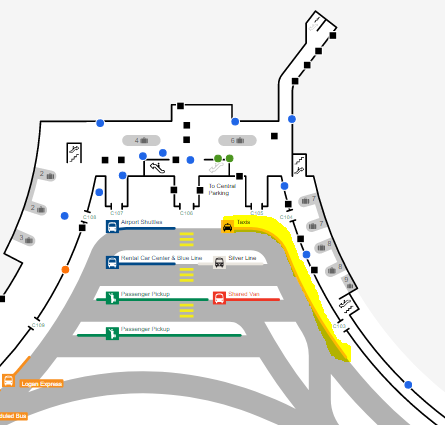 Logan Airport Terminal C Pickup Area