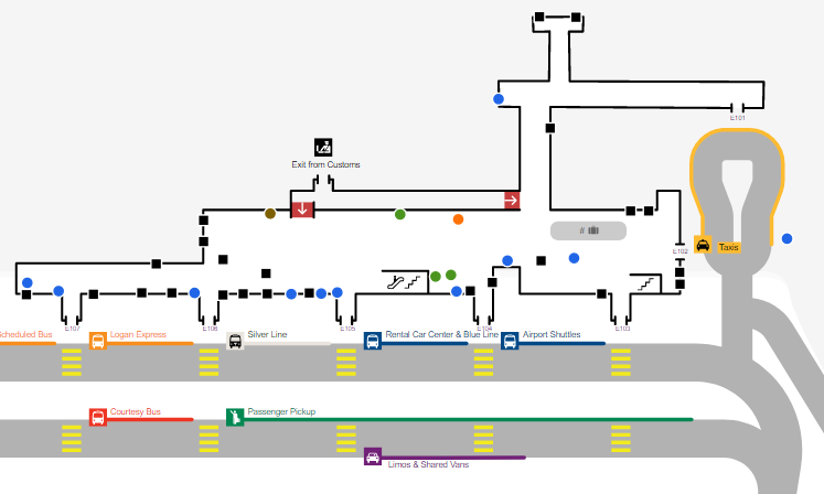 Logan Airport Terminal E Pickup Area